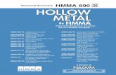Technical Summary HMMA 890 HOLLOW METAL · Technical Summary HMMA 890-06 ... aters and music rooms Intended applications ... Jamb edges of door reinforced with continuous steel channel