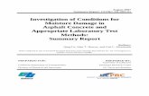 Investigation of Conditions for Moisture Damage in Asphalt ... · Investigation of Conditions for Moisture Damage in Asphalt Concrete and Appropriate Laboratory Test ... Statewide