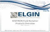 KEMTRON Fluid Reclamer Products Overvie · KEMTRON Fluid Reclamer Products Overview 2016 ... tank, cooling system, hydraulic Smart Panel ... hydraulic jacking