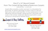 One 9’ x 12’ ound arpet from The Carpet & Rug Gallery ... · from The Carpet & Rug Gallery/Savemore Carpets ... steam and boil with the Butterball Indoor ... a porcelain coated