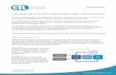 Transformation Manager is an integrated ... - ETL Solutions · to run a project using sample data and ... statement-driven mapping language. ... Sales Director at ETL Solutions. karlglenn