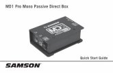 MD1 Pro Mono Passive Direct Box - Samson Technologies€¦ · Pour les pays non mentionnés ci-dessus, veuillez contacter les autorités locales pour connaitre la méthode ... de
