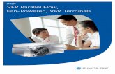 VFR Parallel Flow, Fan-Powered, VAV Terminals (Form … · Hot Water Coil Data ... winding, permanent split capacitor fan motors ... Parallel Fan-Powered, VAV Terminals ...