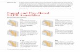 Sound and Fire-Rated SAFB Assemblies - Sweets · acoustical performance and each has a ﬁre rating or ... (STC), Impact Insulation Class (IIC), Ceiling ... Sound and Fire-Rated SAFB