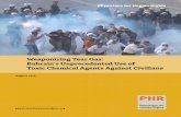 Weaponizing Tear Gas: Bahrain’s Unprecedented Use of …€¦ · BAHrAIn’s UnpreCeDenTeD Use oF ToXIC CHeMICAL AGenTs AGAInsT CIVILIAns Table of Contents Executive Summary 1 Methods
