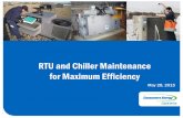 RTU and Chiller Maintenance for Maximum Efficiency · 2015-05-28 · • Chiller maintenance o Compressor o Evaporator/Condenser o Economizers ... o Frost or condensate ... West &