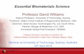 Professor David Williams - University of Technology Sydney · Essential Biomaterials Science: Professor David Williams Biomaterials-based statistics (2) One-third of women under 60
