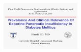 Prevalence And Clinical Relevance Of Exocrine Pancreatic ... c/hall c sunday/ppthardt.pdf · Prevalence And Clinical Relevance Of Exocrine Pancreatic Insufficiency In Diabetes Mellitus
