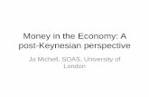 Money in the Economy: A post-Keynesian perspective · Minsky: Financial Instability “speculation cannot be avoided— to decide is to place a bet” (Minsky, 1974, “John Maynard