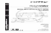 HR15/17 (SP45/50) Operating Manual - Niftylift · The purpose of this manual is to provide the customer with safety, operating and maintenance instructions essential for proper machine