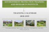 ENVIRONMENT PROTECTION TRAINING AND …eptri.com/wp-content/uploads/2018/04/Training-Calendar-2018-2019.pdf · BOARDING AND LODGING CHARGES (OPTIONAL) OCCUPANCY COST / PERSON /DAY