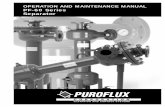PUROFLUX · PF-60 Series Separator (ver. 3/10) PAGE # 1 OPERATION AND MAINTENANCE MANUAL PF-60 Series Separator PUROFLUX FILTRATION AND …