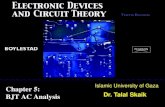 Chapter 5: Islamic University of Gaza BJT AC Analysis Dr ...site.iugaza.edu.ps/tskaik/files/chapter5_p1.pdf · Electronic Devices and Circuit Theory, ... Robert L. Boylestad and Louis