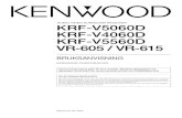 AUDIO VIDEO SURROUND RECEIVER KRF-V5060D …5060~4060D … · Kenwood Corporation att sina produkter upp-fyller riktlinjerna för ENERGY STAR ® avseende energieffektivitet. Den här