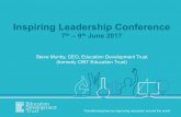 Inspiring Leadership Conferenceinspiringleadership.org/wp-content/uploads/2017/11/Steve-Munby... · Inspiring Leadership Conference ... § Foster trust as the basis for successful