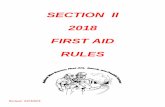 SECTION II 2018 FIRST AID RULES - msha.gov Mine Rescue/2018... · related to communication and mechanism of injury for effects unless skill sheets are provided. Props shall be within