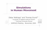 Simulations in Human Movement - .Simulations in Human Movement ... ¾Objective values of joint forces