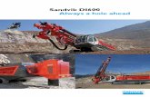 Sandvik DI600 Always a hole ahead · TECHNICAL SPECIFICATIONS EASE OF SERVICE Clear component ... Sandvik drill steel, ... This training course