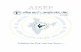 Syllabus for Engineering Stream - aisee.co.in · CHEMISTRY Unit 1: Some Basic Concepts of Chemistry General Introduction: Importance and scope of chemistry.Historical approach to