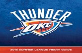 2016 OKLAHOMA CITY THUNDER SUMMER LEAGUE … · Mark Daigneault Summer League Head Coach Mark Daigneault (DAYG-nalt) enters his third season as head coach of the Oklahoma City Blue