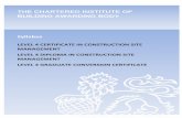 THE CHARTERED INSTITUTE OF BUILDING AWARDING BODY 4 Syllabus_2.pdf · the chartered institute of building awarding body syllabus level 4 certificate in construction site management