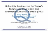 Reliability Engineering for Today’s - TACNY Lectures/Reliability Engineering.pdf · Reliability Engineering for Today’s ... •System management (e.g., ... modes and factors in