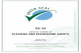 GS-34 - Green Seal · September 1, 2011 STANDARD FOR CLEANING AND DEGREASING AGENTS, GS-34 1 GS-34 GREEN ... (ASTM D56-97). 3.6 Photochemical Smog and Oxidant Production.