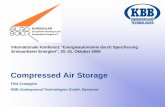 Compressed Air Storage - EUROSOLAR · Compressed Air Storage Fritz Crotogino KBB Underground Technologies GmbH, Hannover ... Salt cavern storage 4. Existing and planned storages 5.