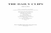 THE DAILY CLIPS - East Carolina University · THE DAILY CLIPS June 6, 2012 News, commentary, ... League Baseball amateur draft. ... should seemingly draw praise from those adorers
