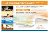 THE NATIONAL UNIVERSITY SYSTEM CENTER FOR PERFORMANCE PSYCHOLOGY · THE NATIONAL UNIVERSITY SYSTEM CENTER FOR PERFORMANCE PSYCHOLOGY ... ABOUT THE NATIONAL UNIVERSITY SYSTEM CENTER