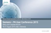 Siemens Process Automation Conference (&Exhibition) …sg.siemens.com/SPACe/files/SPACe 2015_Overview.pdf · Siemens-PA User Advisory Board ASEAN-Pacific 2015 Ronaldo Ruiz Amherst