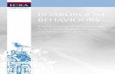 international Boardroom Behaviours - ICSA: The … ICSA... · Boardroom Behaviours a report prepared for sir david Walker by the institute of Chartered secretaries and administrators