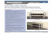 VRLA BATTERY RACKS - C&D Technologies · FEATURES: RB N on-Seismic Rack Two Tier Two Tier RB S eismic Rack 41- ® VRLA •Designed for convenient and safe installation, operation
