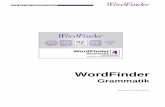 WordFinder Grammatik Manual · Understand and apply the grammar rules and guidelines supported by Word-Finder Grammatik.