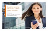 Cloud Computing: Where the rubber meets the road · Cloud computing is a model for enabling convenient, on-demand network access to a shared pool of configurable computing resources