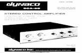 SCA-35 manual.pdf · BACK PANEL CONNECTIONS Phono Connections Either a record changer or a professional type turntable can be used. There are three pairs of phono inputs, allowing