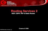 Routing Services 2 - gnatbox.com · Routing Services 2 BGP, OSPF, RIP & Static Routes 1/29/2013 ... LSA are routing information packets used to carry routing information between routers.