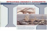 SPECIFIED DENSITY CONCRETE -A TRANSITION Density Concrete.pdf · SPECIFIED DENSITY CONCRETE -A TRANSITION Thomas A. Holm and John P. ~ Expanded Shale, Clay & Slate Institute (ESCSI)