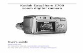Kodak EasyShare Z700 zoom digital cameraresources.kodak.com/support/pdf/en/manuals/urg... · Kodak EasyShare Z700 zoom digital camera User’s guide For interactive tutorials, ...