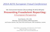 5A: Concurrent Session (Accounting) 15.20 (3.20 pm ... · Satyam: falsified accounts ... Detecting Financial Statement Fraud ... Summary •Incentives for Fraud •Regulation and