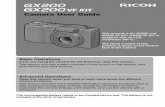 GX200 Camera User Guide - RICOH IMAGING · From environmental friendliness to environmental conservation and to environmental management Ricoh is aggressively promoting environment-friendly