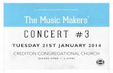 0601 03 MusicMakers v3€¦ · Anna Tanvir (voice and harp), Arko Mukherjee (voice and guitar) Arabesque No 1, by Claude Debussy Tim Matthews, piano Further acts to be announced THE