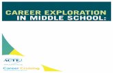 CAREER EXPLORATION IN MIDDLE SCHOOL€¦ · CTE courses, career and academic planning through scalable technology, CTSOs and work-based learning experiences. Exploratory and Introductory