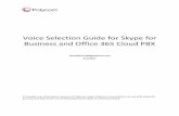 Voice Selection Guide for Skype for Business and Office 365 Cloud … · Voice Selection Guide for Skype for Business and Office 365 Cloud PBX TeamMicrosoft@polycom.com 6/1/2017 This
