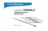 Level trOll - TTT Environmental€¦ · Level trOll ® March 2010 Level ... Pressure Sensor Calibration ..... 48 Factory Recalibration ... level and temperature in natural groundwater