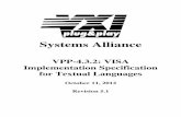 VPP-4.3.2: VISA Implementation Specification for Textual ... and vpp432 Oct 2012/vpp432.pdf · Systems Alliance VPP-4.3.2: VISA Implementation Specification for Textual Languages