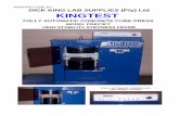 MANUFACTURE BY: DICK KING LAB SUPPLIES (Pty) Ltd KINGTEST CUBE PRESS CBR MAR.pdf · manufacture by: dick king lab supplies (pty) ltd ... b. foote meter load frame stability test report
