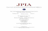 Journal of Politics & International Affairscarnegieendowment.org/files/JPIA_Winter_2009_1of21.pdf · Journal of Politics & JPIA International Affairs Volume III Issue I Winter 2009