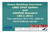 Green Building Overview: LEED 2009 Update andandand ASHRAE ..._Std_189.1_-_Qatar_-_… · Green Building Overview: LEED 2009 Update andandand ASHRAE Standard 189.1-189.1-20112011