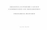 ARIZONA SUPREME COURT COMMISSION ON MINORITIES PROGRESS REPORT · arizona supreme court commission on minorities progress report june 1994 - may 1996